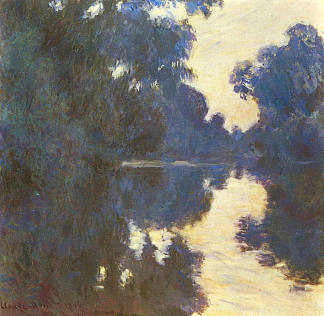 塞纳河上的早晨 Morning on the Seine (1896)，克劳德·莫奈