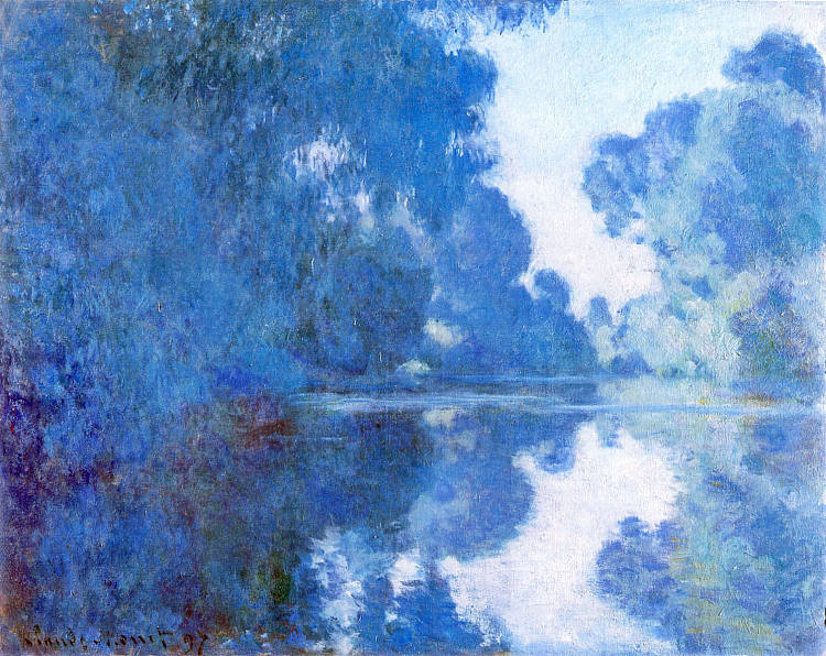 塞纳河上的早晨 Morning on the Seine (1897)，克劳德·莫奈