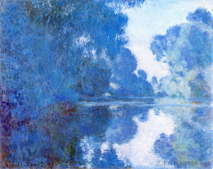 塞纳河上的早晨 Morning on the Seine (1897),克劳德·莫奈