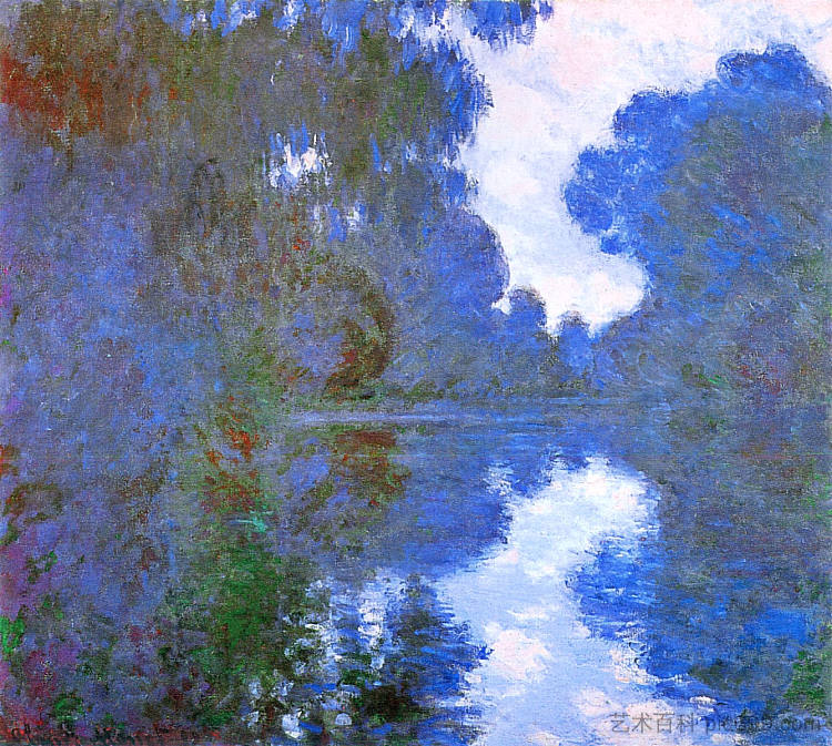 塞纳河的早晨,晴朗的天气 Morning on the Seine, Clear Weather 02 (1897),克劳德·莫奈