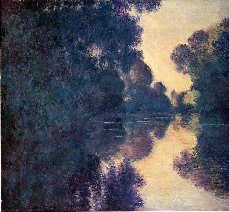 塞纳河的早晨，晴朗的天气 Morning on the Seine, Clear Weather (1897)，克劳德·莫奈