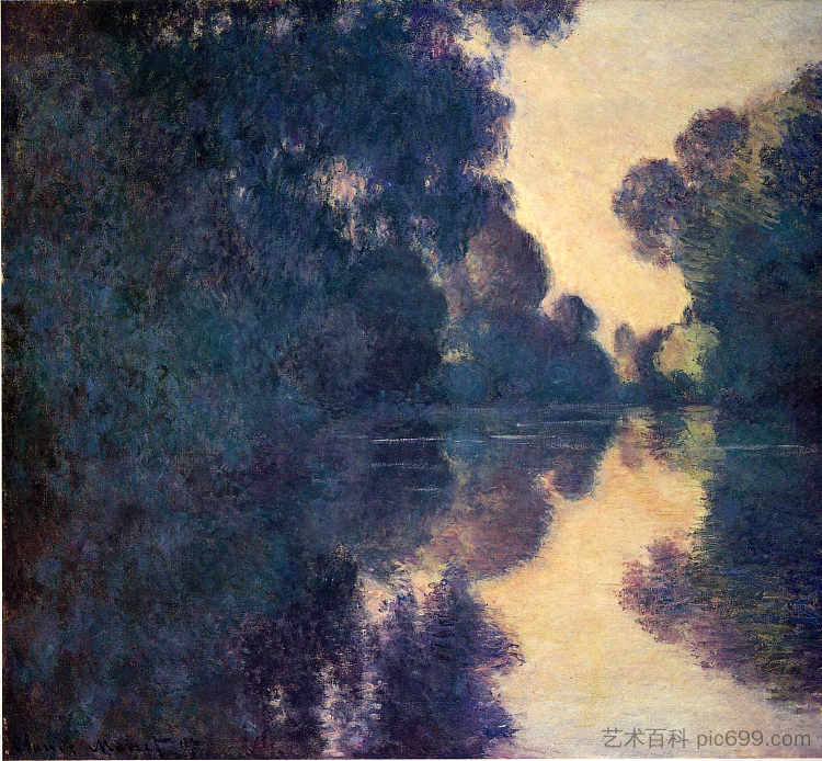 塞纳河的早晨，晴朗的天气 Morning on the Seine, Clear Weather (1897)，克劳德·莫奈