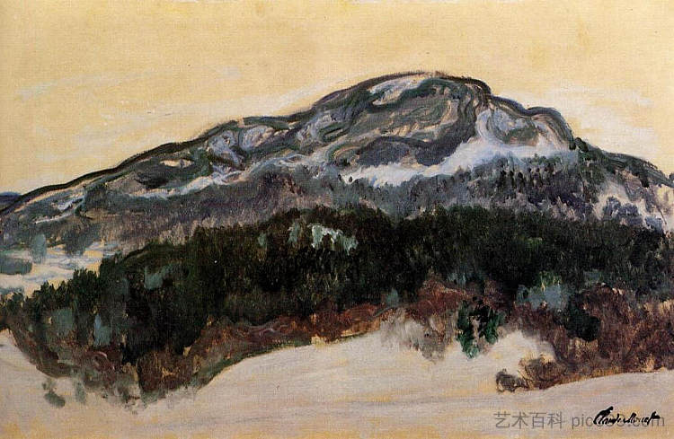 挪威的科尔萨斯山 Mount Kolsaas, Norway (1895)，克劳德·莫奈