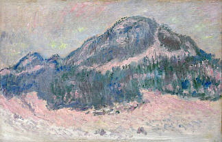 科尔萨斯山，玫瑰倒影 Mount Kolsaas, Rose Reflection (1895)，克劳德·莫奈
