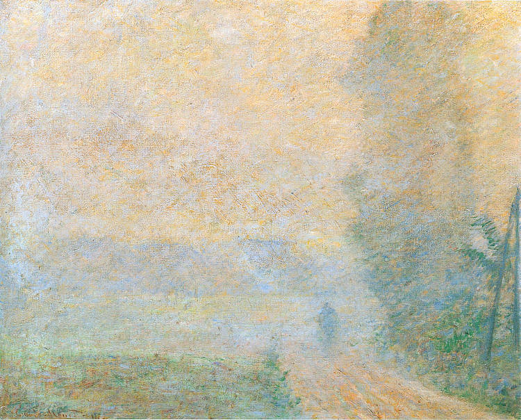 雾中之路 Path in the Fog (1887)，克劳德·莫奈