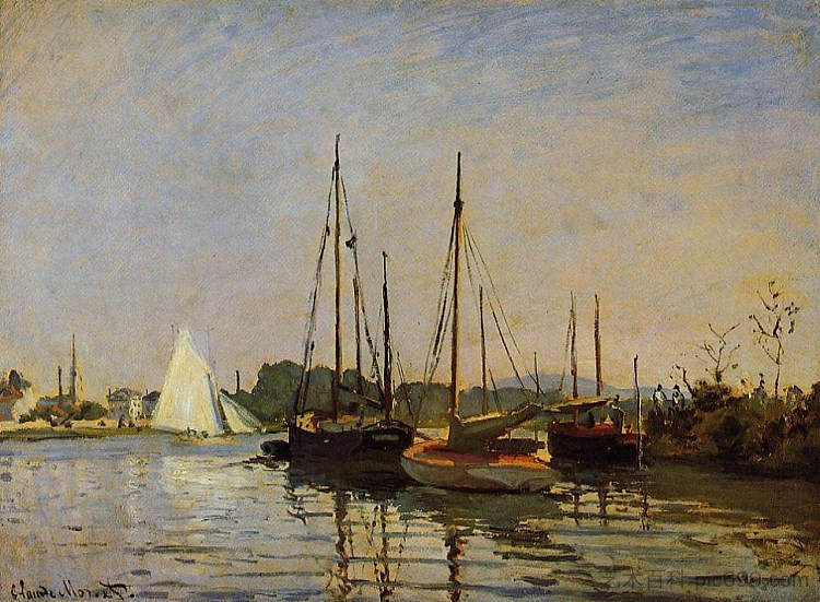 游船，阿让特伊，c.1872-3（布面油画） Pleasure Boats, Argenteuil, c.1872-3 (oil on canvas) (c.1872 - c.1873)，克劳德·莫奈