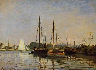 游船，阿让特伊，c.1872-3（布面油画） Pleasure Boats, Argenteuil, c.1872-3 (oil on canvas) (c.1872 – c.1873)，克劳德·莫奈