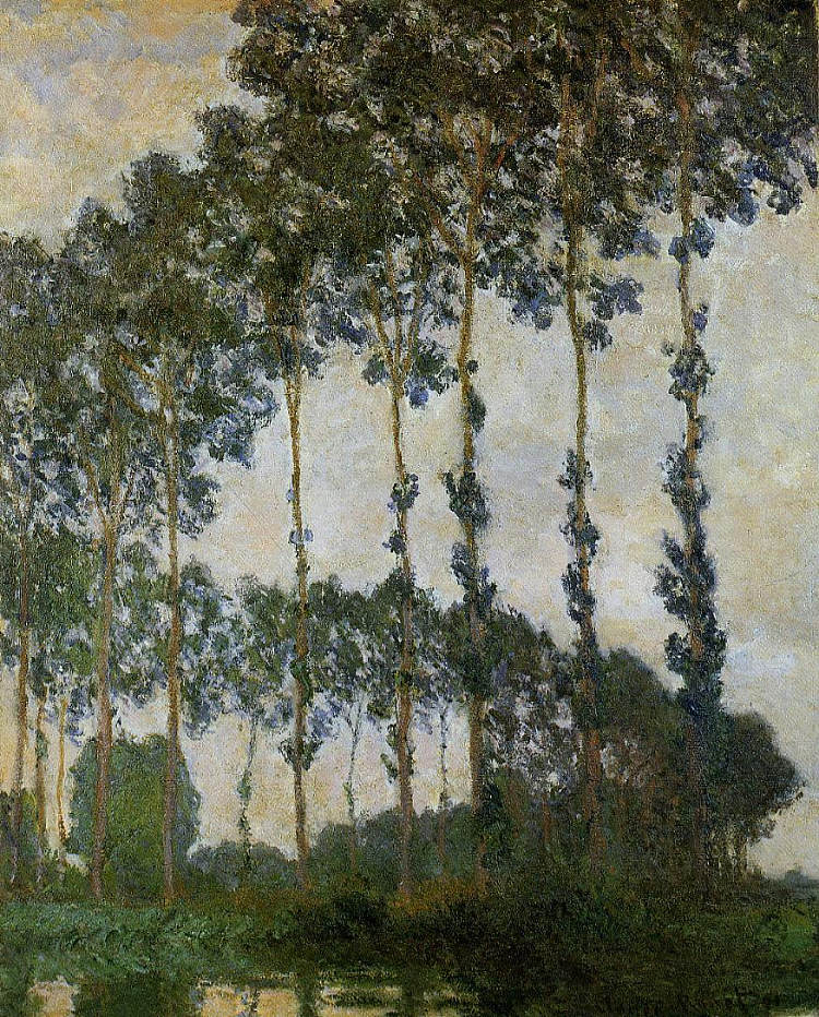 Poplars at Giverny Poplars at Giverny (1891),克劳德·莫奈