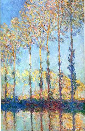 Poplars on the Banks of the Epte Poplars on the Banks of the Epte (1891)，克劳德·莫奈