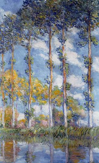 杨树 Poplars (1891)，克劳德·莫奈