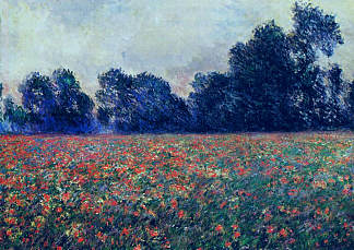 吉维尼的罂粟 Poppies at Giverny (1887)，克劳德·莫奈