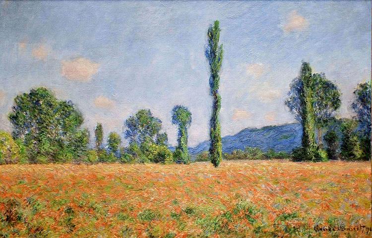 吉维尼的罂粟田 Poppy Field in Giverny 02 (1890)，克劳德·莫奈