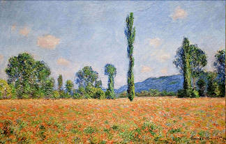 吉维尼的罂粟田 Poppy Field in Giverny 02 (1890)，克劳德·莫奈