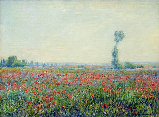 罂粟田 Poppy Field (1881)，克劳德·莫奈