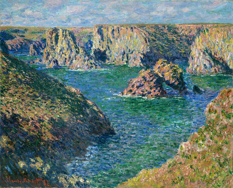 多南特港,与贝儿 Port Donnant, Belle Ile (1886),克劳德·莫奈