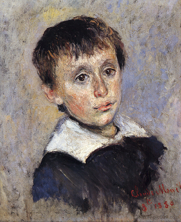 让·莫奈的肖像 Portrait of Jean Monet (1880)，克劳德·莫奈