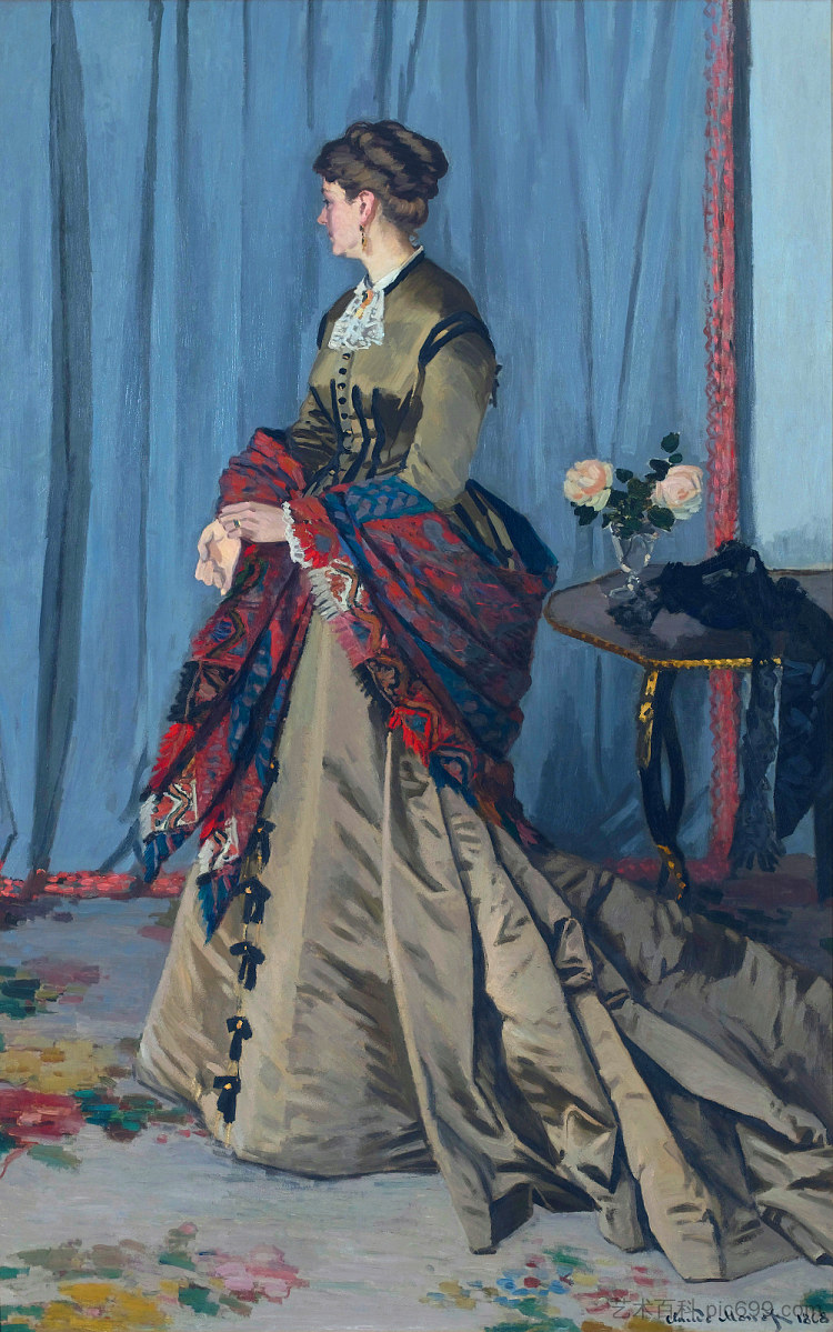 高迪伯特夫人的肖像 Portrait of Madame Gaudibert (1868)，克劳德·莫奈