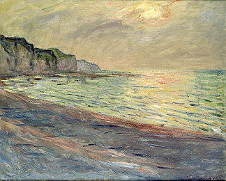 普尔维尔， 日落 Pourville, Sunset (1882)，克劳德·莫奈