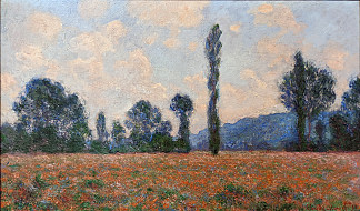 吉维尼的罂粟田 Poppy Field in Giverny 03 (1890; Giverny,France                     )，克劳德·莫奈