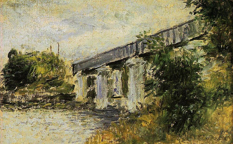 阿让特伊铁路桥 Railway Bridge at Argenteuil (1874),克劳德·莫奈
