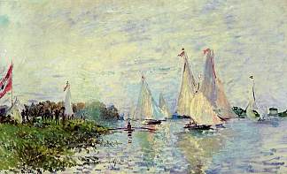 阿让特伊帆船赛 Regatta at Argenteuil (1874)，克劳德·莫奈