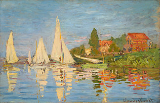 阿让特伊帆船赛 Regatta at Argenteuil (1872)，克劳德·莫奈