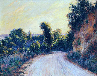 吉维尼附近的路 Road near Giverny (1885)，克劳德·莫奈
