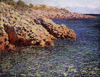 地中海沿岸的岩石 Rocks on the Mediterranean Coast (1888)，克劳德·莫奈