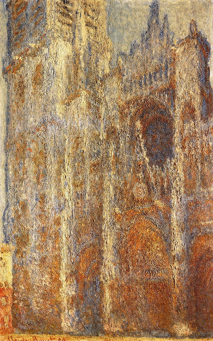 中午的鲁昂大教堂 Rouen Cathedral at Noon (1894)，克劳德·莫奈