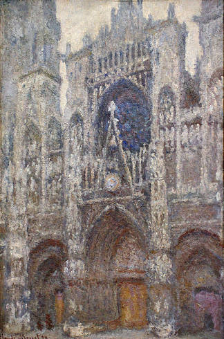 鲁昂大教堂，灰色天气 Rouen Cathedral, Grey Weather (1894)，克劳德·莫奈