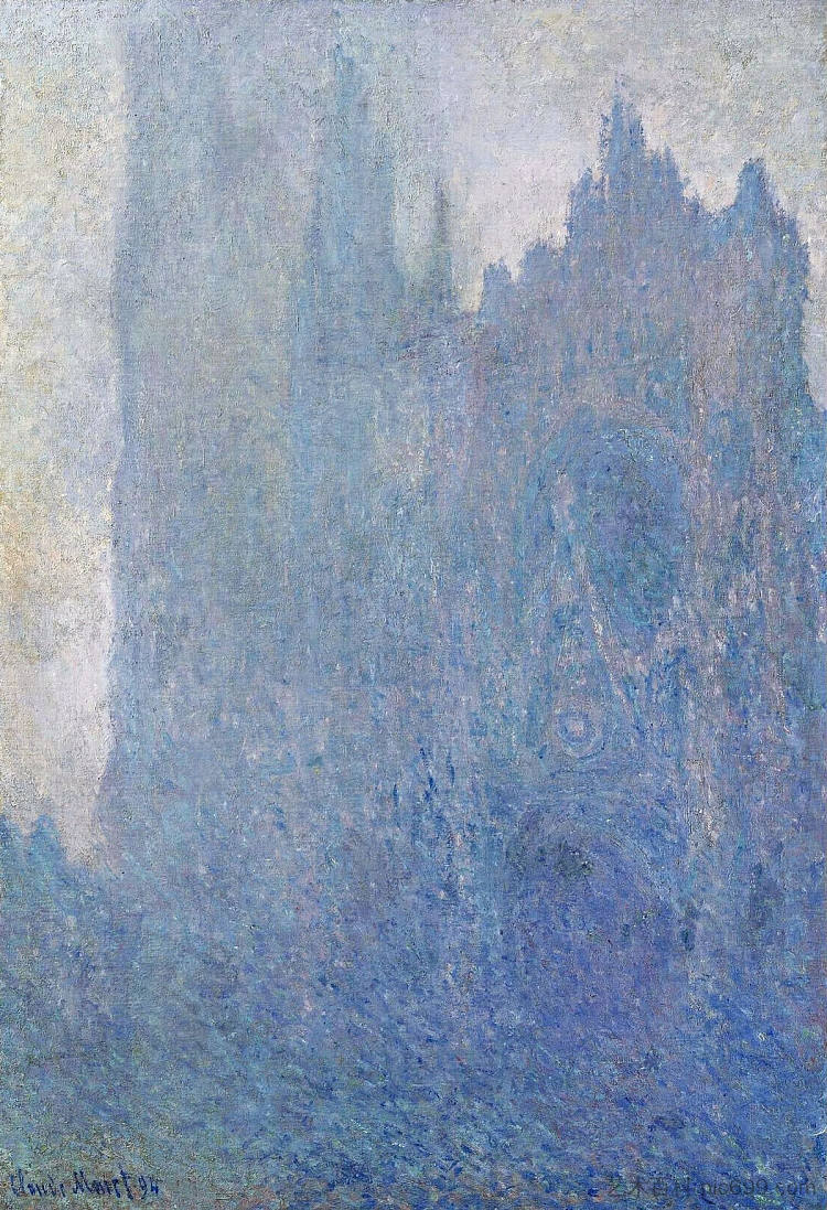 迷雾中的鲁昂大教堂 Rouen Cathedral in the Fog (1894)，克劳德·莫奈