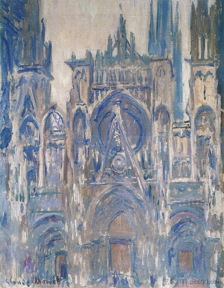 Rouen Cathedral, Study of the Portal Rouen Cathedral, Study of the Portal (1892)，克劳德·莫奈