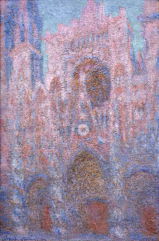 鲁昂大教堂，灰色与玫瑰交响曲 Rouen Cathedral, Symphony in Grey and Rose (1894)，克劳德·莫奈