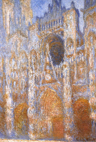 鲁昂大教堂，正午时分的入口 Rouen Cathedral, The Portal at Midday (1893)，克劳德·莫奈