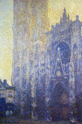 鲁昂大教堂，传送门，早晨效应 Rouen Cathedral, the Portal, Morning Effect (1894)，克劳德·莫奈