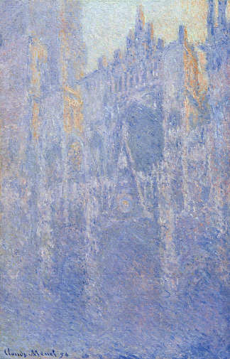 鲁昂大教堂，传送门，晨雾 Rouen Cathedral, the Portal, Morning Fog (1894)，克劳德·莫奈