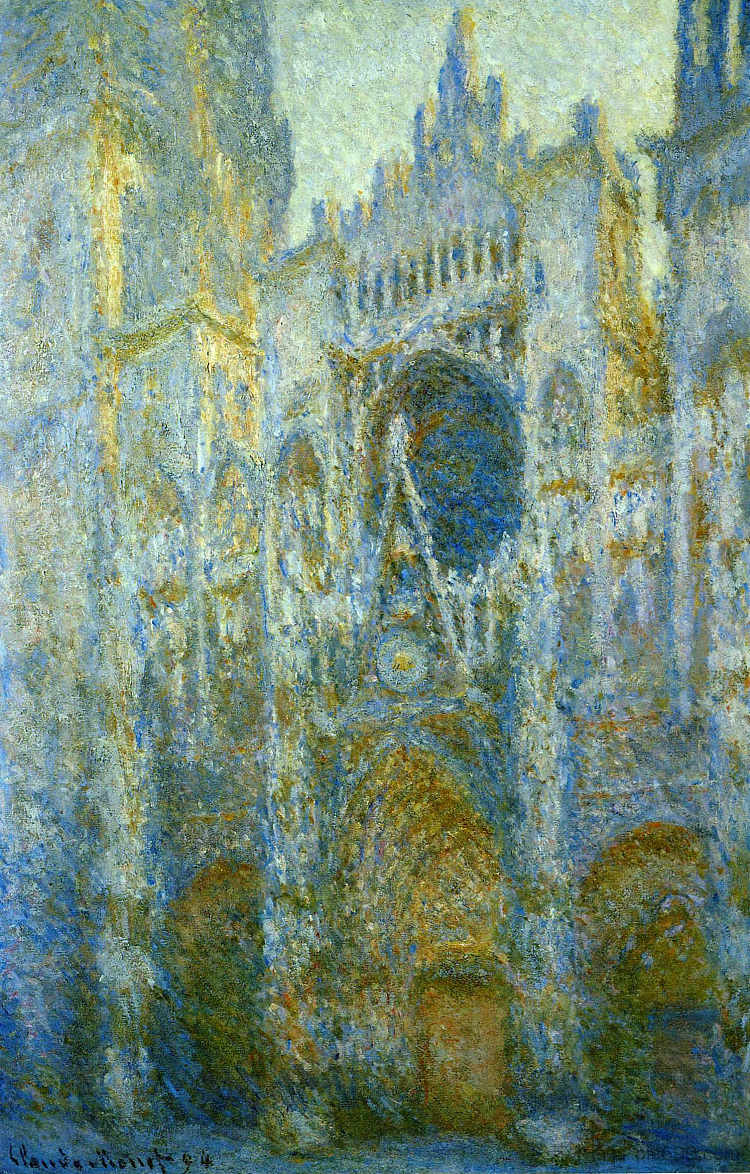 鲁昂大教堂,西立面,中午 Rouen Cathedral, West Facade, Noon (1894),克劳德·莫奈