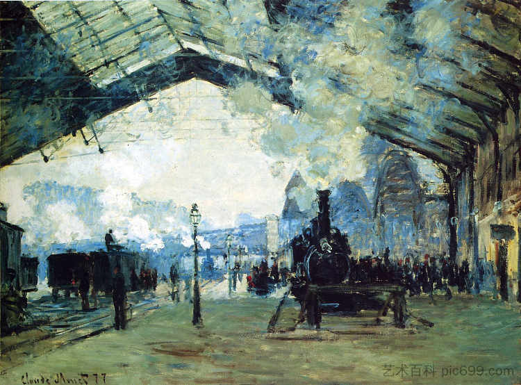 Saint-Lazare Gare, Normandy Train Saint-Lazare Gare, Normandy Train (1887),克劳德·莫奈