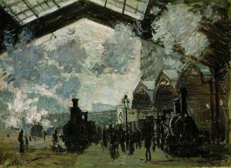 圣拉扎尔站 Saint-Lazare Station (1877),克劳德·莫奈