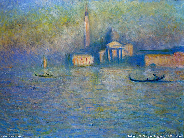 圣乔治少校，暮光之城 San Giorgio Maggiore, Twilight (1908)，克劳德·莫奈