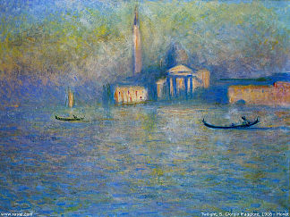 圣乔治少校，暮光之城 San Giorgio Maggiore, Twilight (1908)，克劳德·莫奈