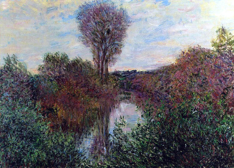 塞纳河的小分支 Small Branch of the Seine (1878)，克劳德·莫奈