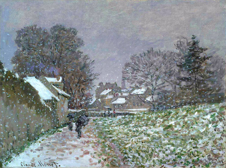 阿让特伊的雪 02 Snow at Argenteuil 02 (1874)，克劳德·莫奈