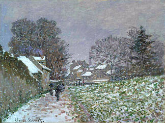 阿让特伊的雪 02 Snow at Argenteuil 02 (1874)，克劳德·莫奈
