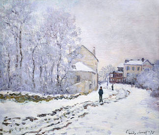 阿让特伊的雪 Snow at Argenteuil (1875)，克劳德·莫奈