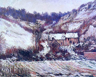 法莱斯的雪效应 Snow Effect at Falaise (1886)，克劳德·莫奈