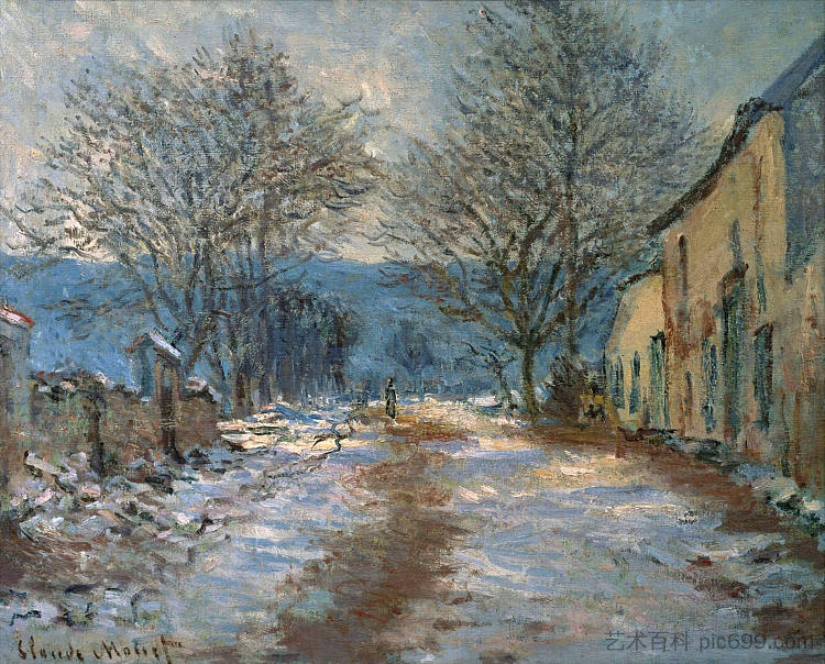 莱梅茨的雪效应 Snow Effect at Limetz (1885 - 1886),克劳德·莫奈
