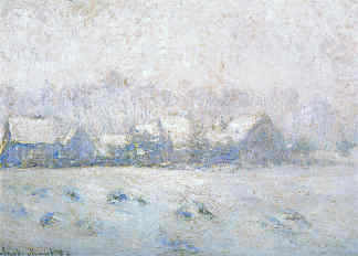 雪效应，吉维尼 Snow Effect, Giverny (1892 – 1893)，克劳德·莫奈