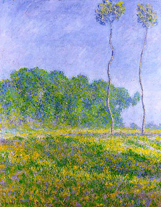 春天的风景 Spring Landscape (1894)，克劳德·莫奈
