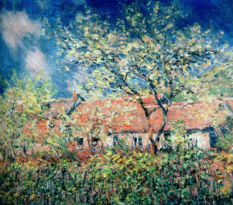 Springtime at Giverny Springtime at Giverny (1886)，克劳德·莫奈